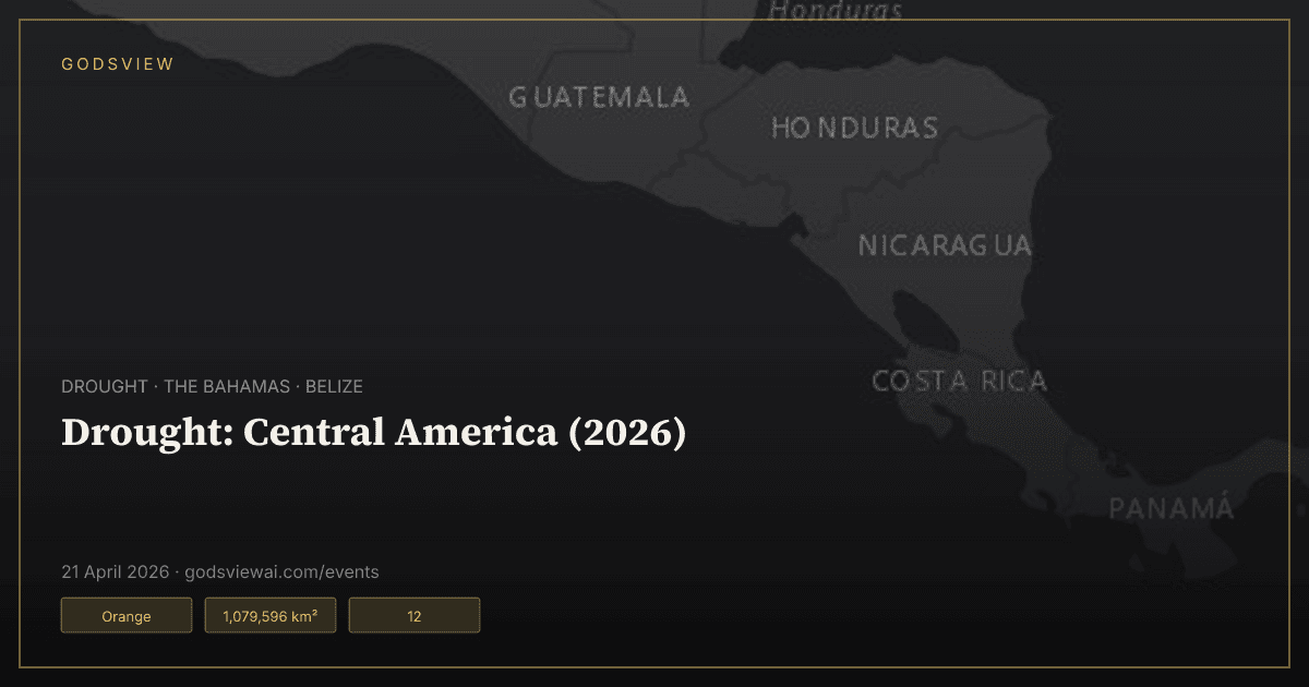Map of Drought: Central America (2026)