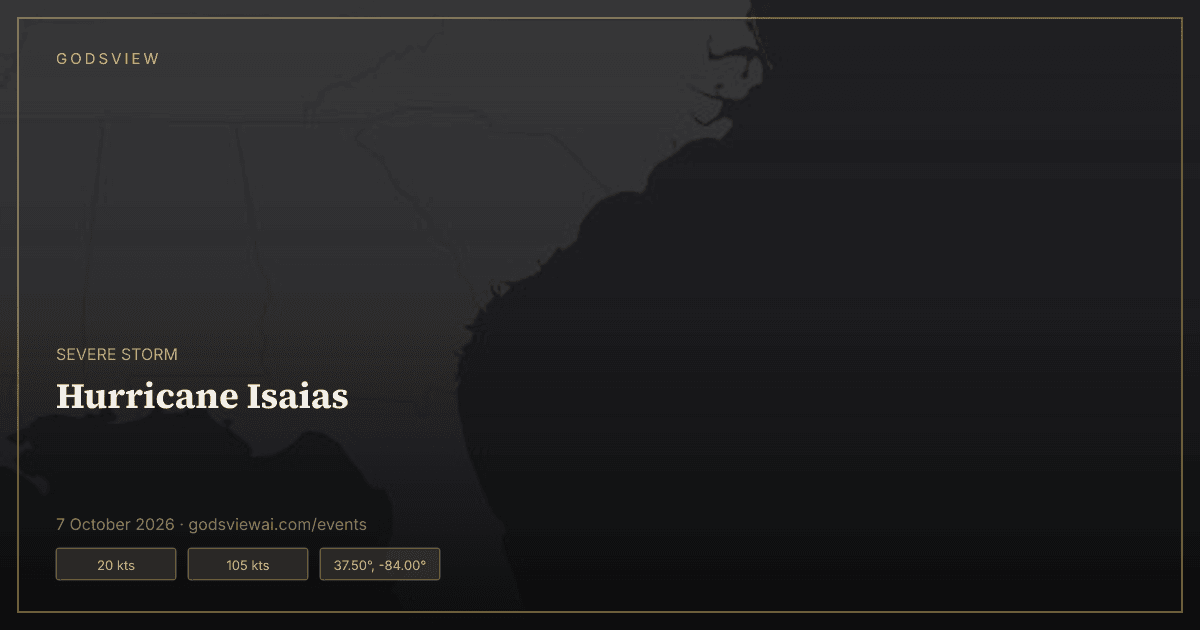 Map of Hurricane Isaias