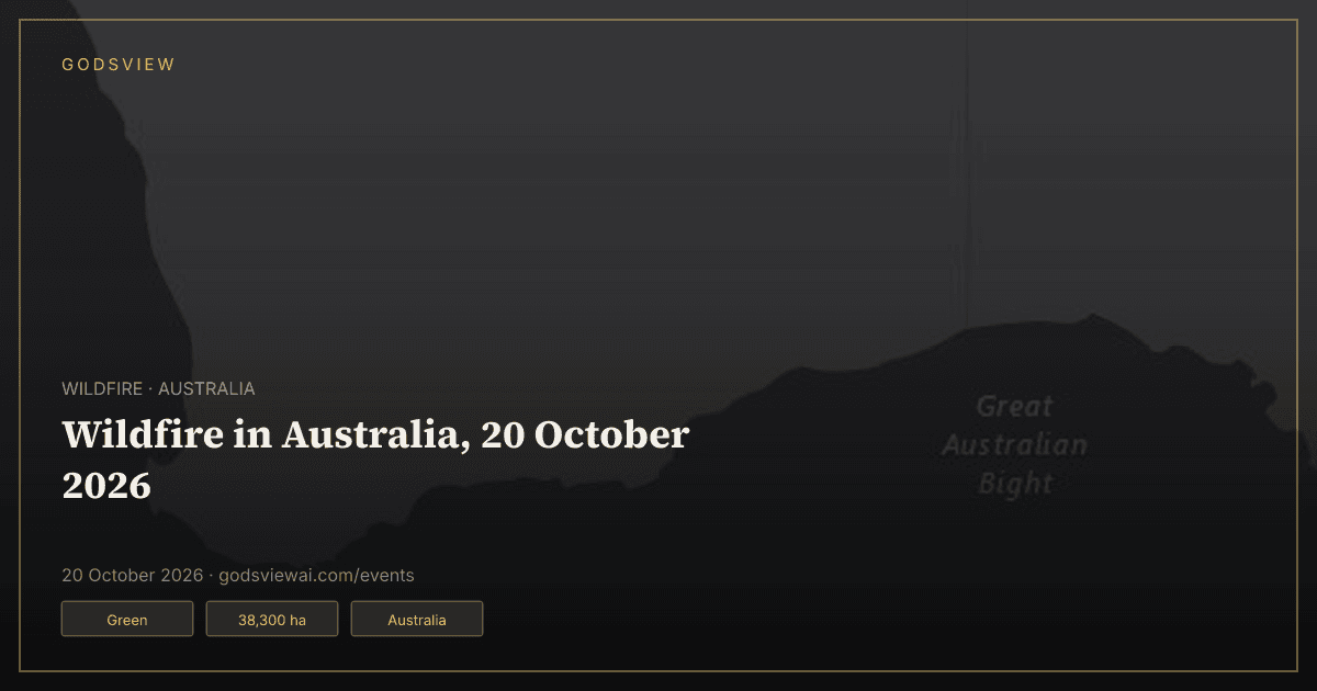 Map of Wildfire in Australia, 20 October 2026