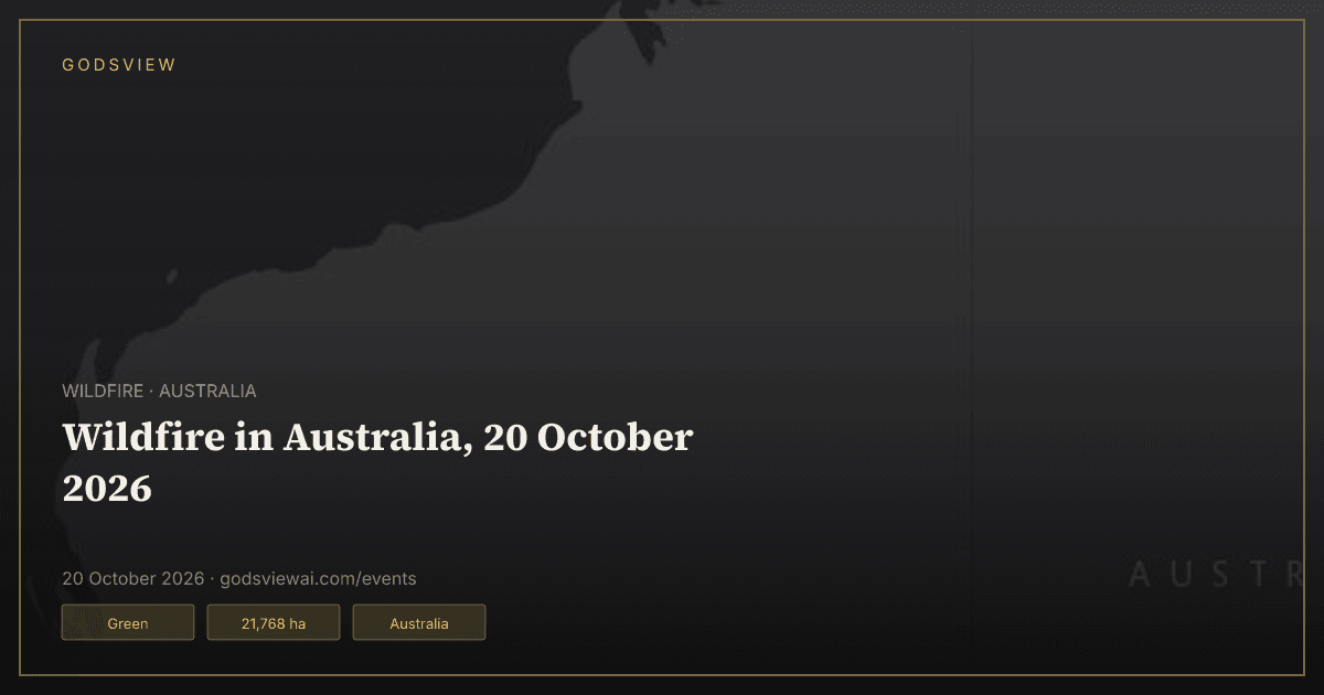 Map of Wildfire in Australia, 20 October 2026