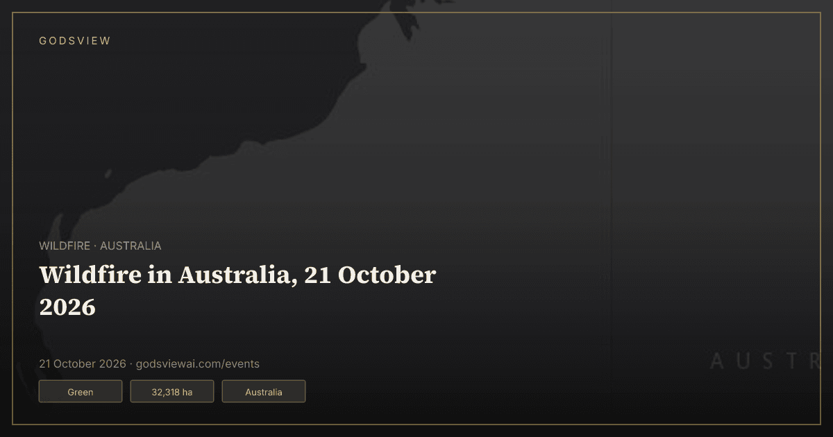 Map of Wildfire in Australia, 21 October 2026