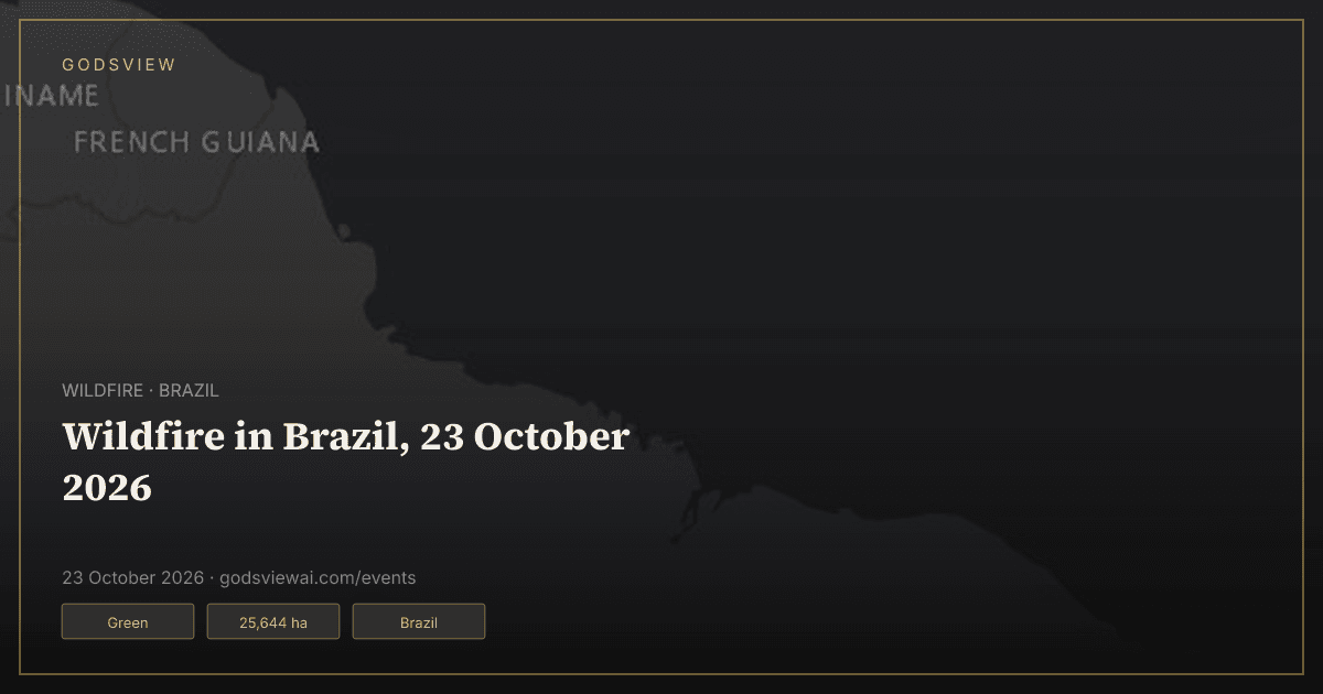 Map of Wildfire in Brazil, 23 October 2026