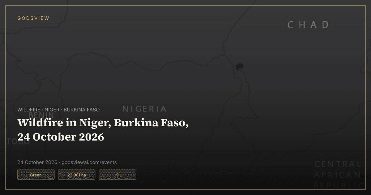 Map of Wildfire in Niger, Burkina Faso, 24 October 2026